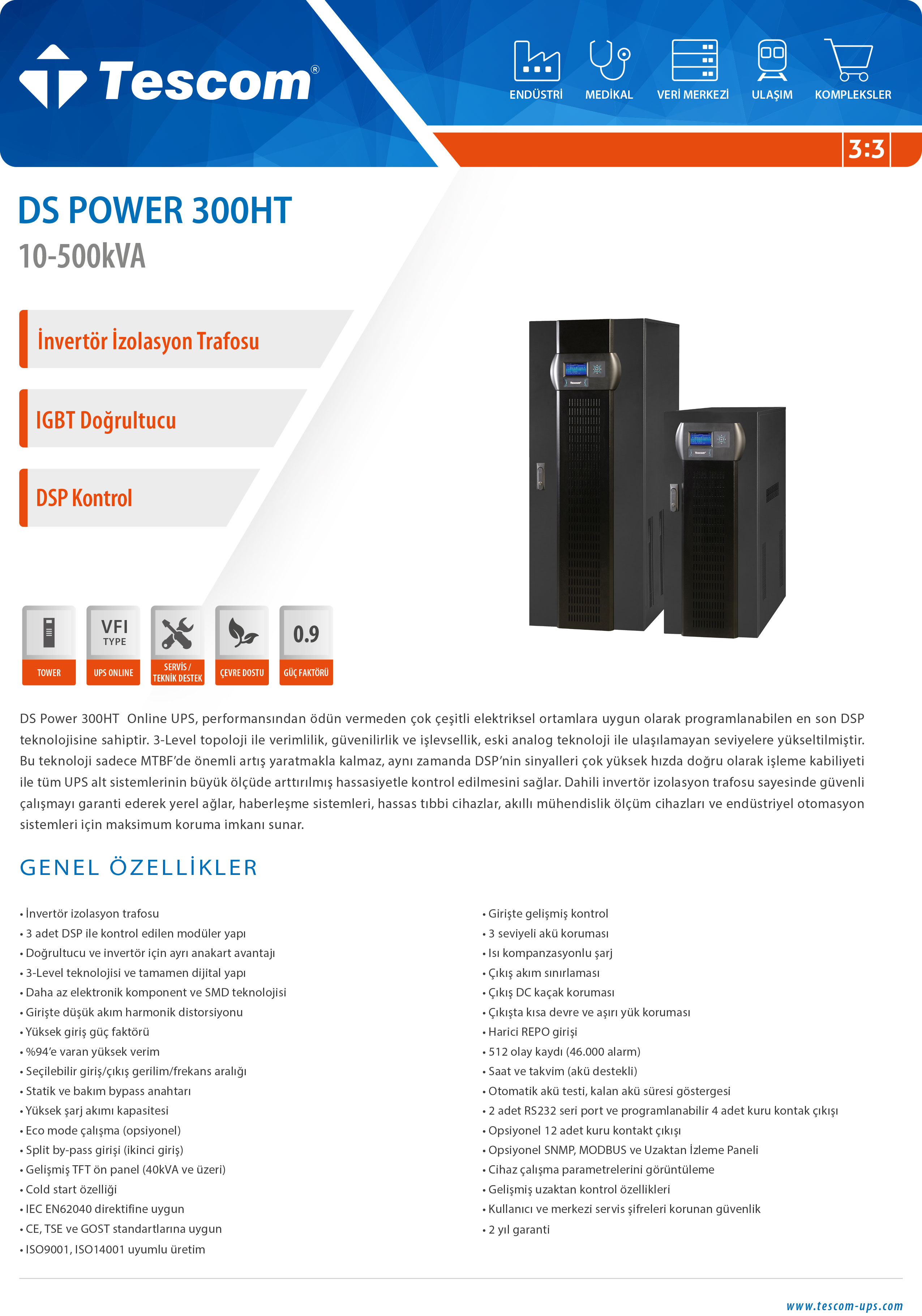 DS POWER 300HT 10 - 500 kVA