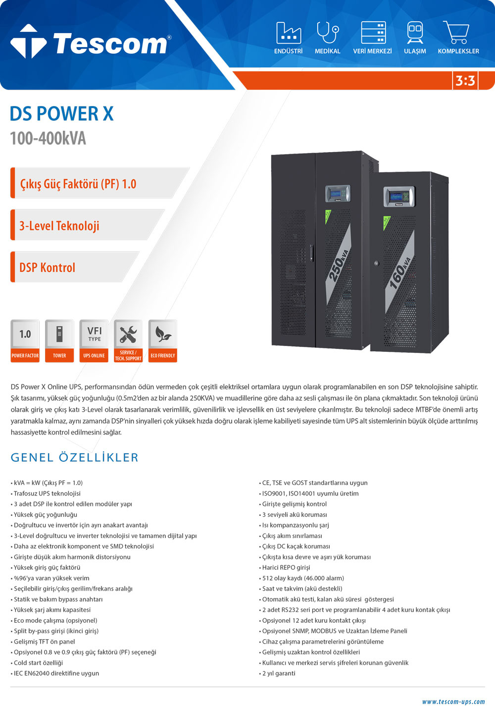 DS POWER X 100 - 400 kVA