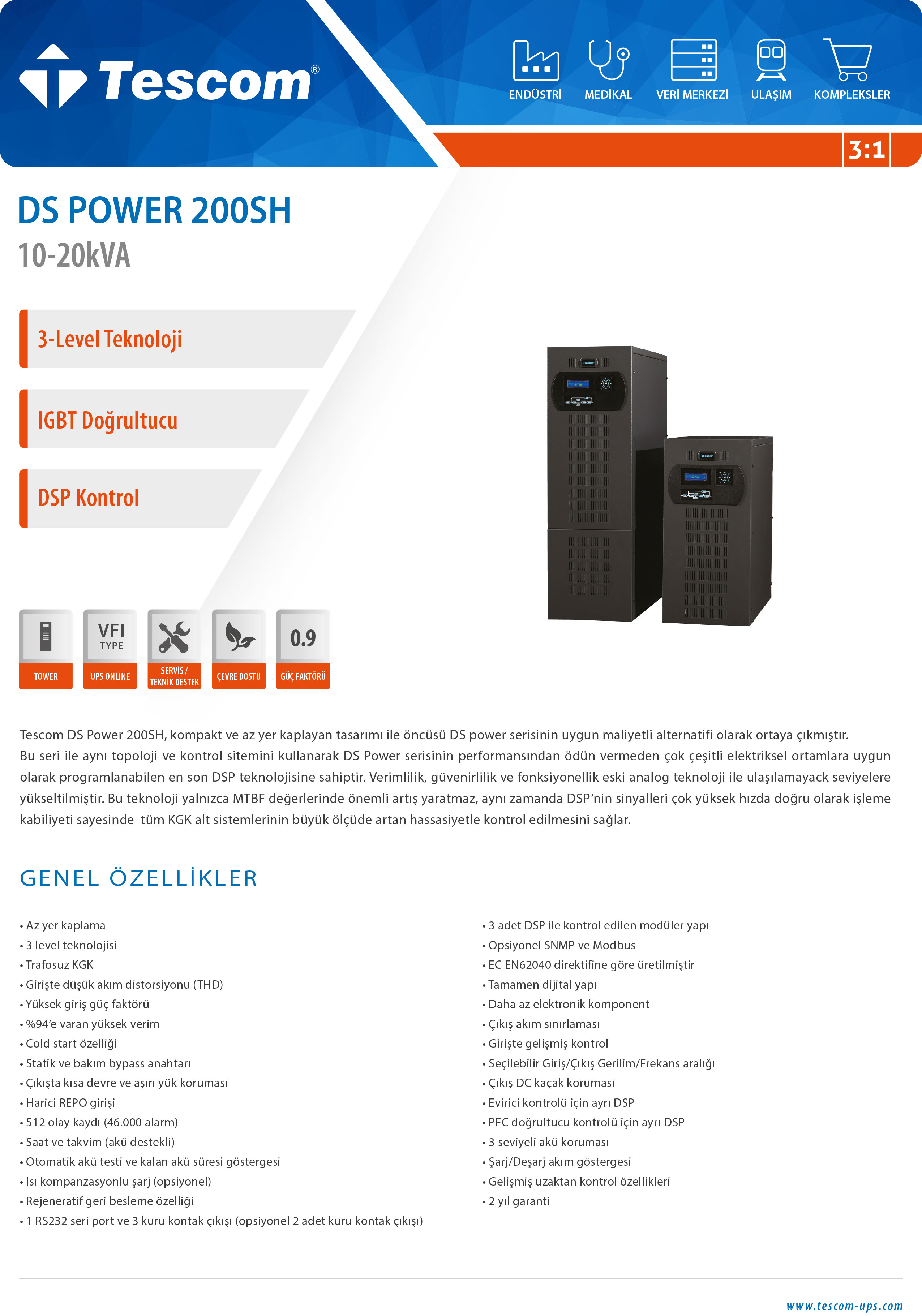DS POWER 200SH 10 - 20 kVA