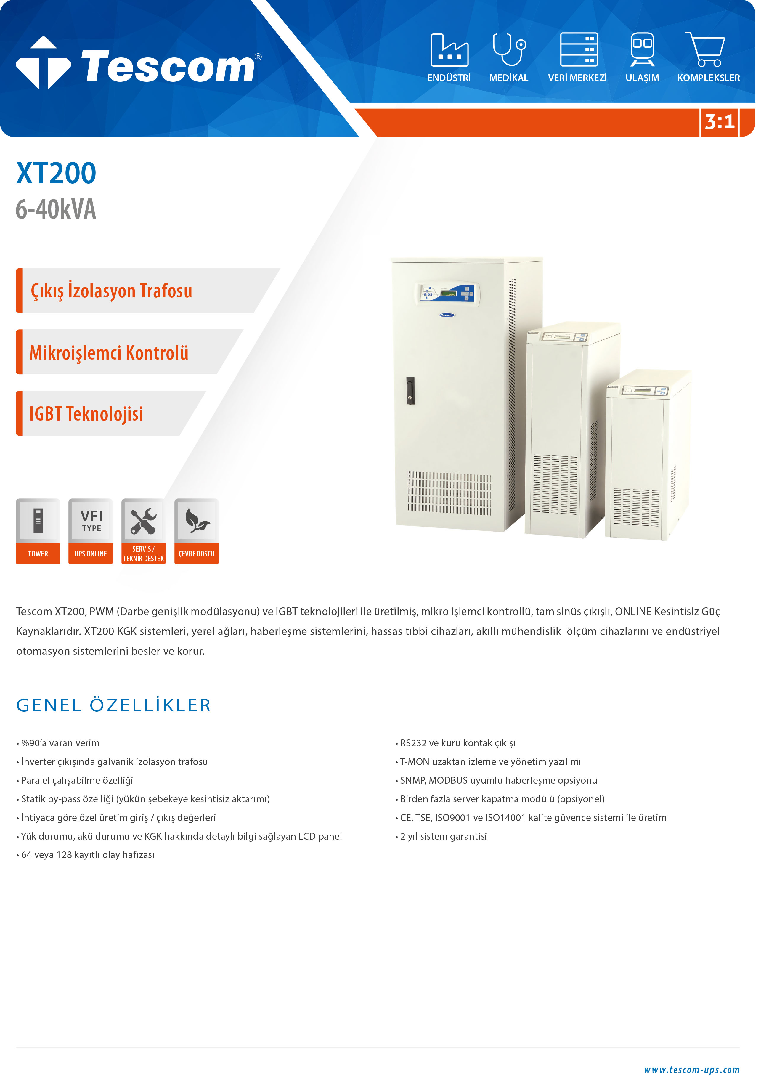 XT 200 6 - 40 kVA